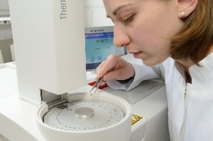 DSC analysis of resin samples