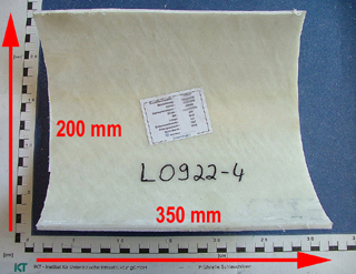 Site sample of CIPP liner: 200 mm x 350 mm