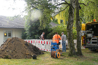 construction site in front yard