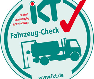 green and red test seal with pictogramme of sewer cleaning vehicle